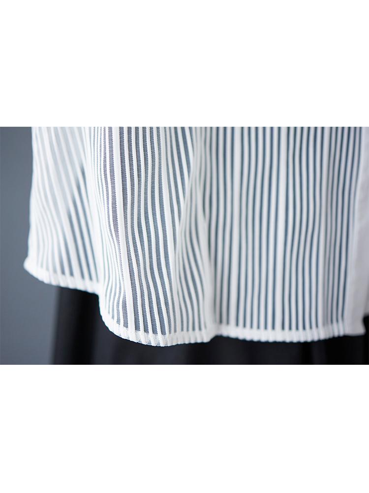 Xitao Повседневная свободная блузка однотонного цвета с отложным воротником GMM1086