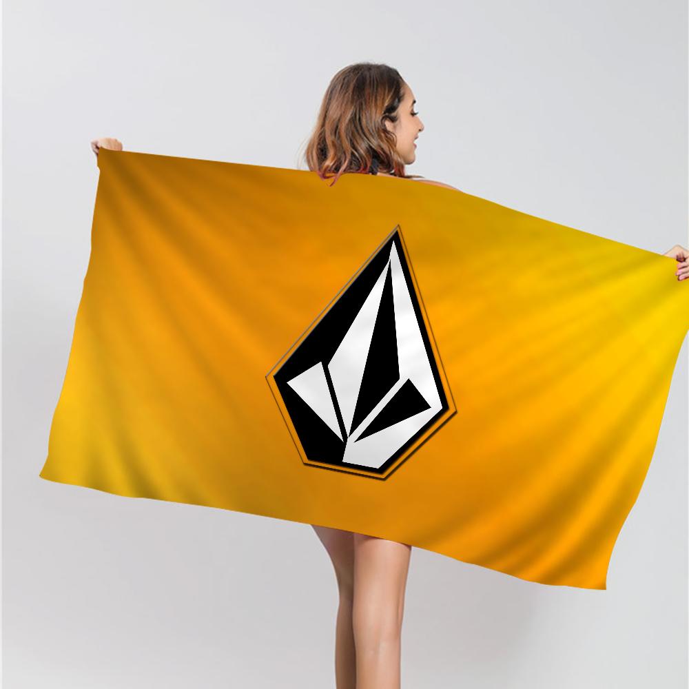 V-VOLCOM LOGO Большие пляжные полотенца из микрофибры Быстросохнущее полотенце Песчаные пляжные полотенца Полотенце для бассейна для путешествий Плавание Бассейн Йога