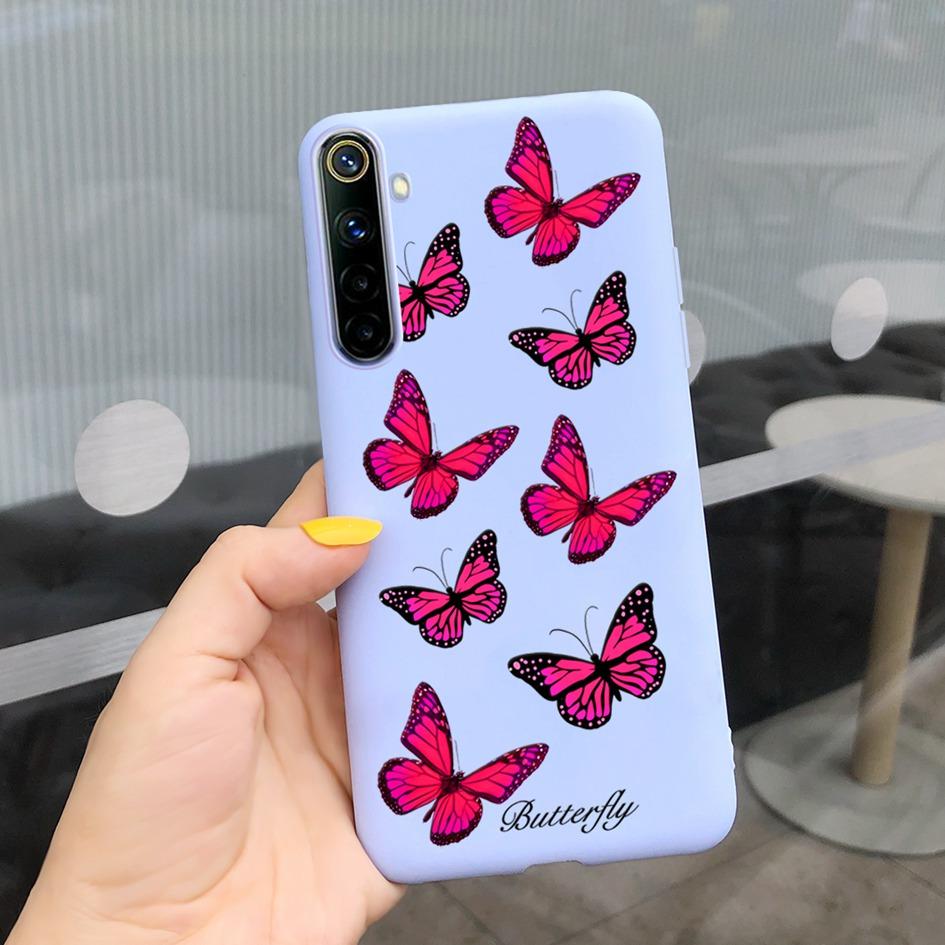 Для Realme 6 6 Pro Чехол Милые Узоры Молочной Коровы и Цветов Мягкая Задняя Крышка Для OPPO Realme 6 6S 6Pro RMX2061 Coque Funda Realme6 Capa
