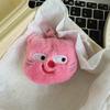 Cute Cat Plush Toy Doll Keychain Fluffy Soft Stuffed Backpack Bag Pendant Key Ring Gift For Kids Girlfriend
