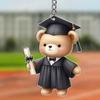 Брелок-подвеска Медвежонок на выпускной 2D Акриловый подвеска для ключей автомобиля Памятный сувенир на выпускной Подарок