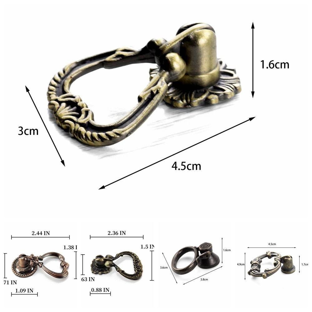 Изящная цинковая цинковая цинковая сплавная подвеска ручка китайская антикварная мебельная фурнитура комоды
