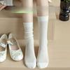 Women's Mid-calf Socks, Thin Ice Silk for Spring and Summer, Long Pile Socks for Summer