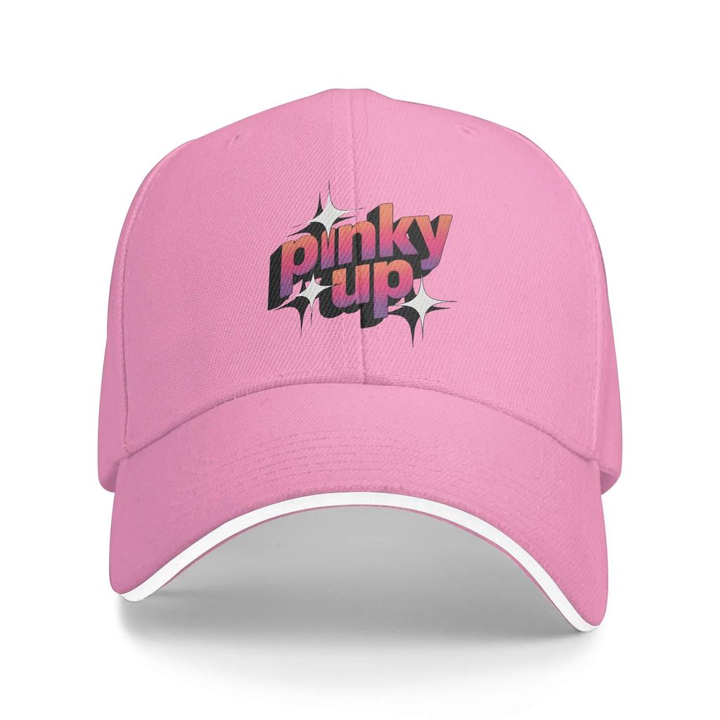 Katseyes Pinky Up Бейсболка для активного отдыха Высококачественные Хип-хоп кепки Унисекс Женские Приталенные Ретро-принт Кепка-снепбэк