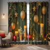 2023 Happy New Year Snow Scenery Reindeer Festival Curtains 3D Christmas Decoration Living Room Bedroom Drapes Custom