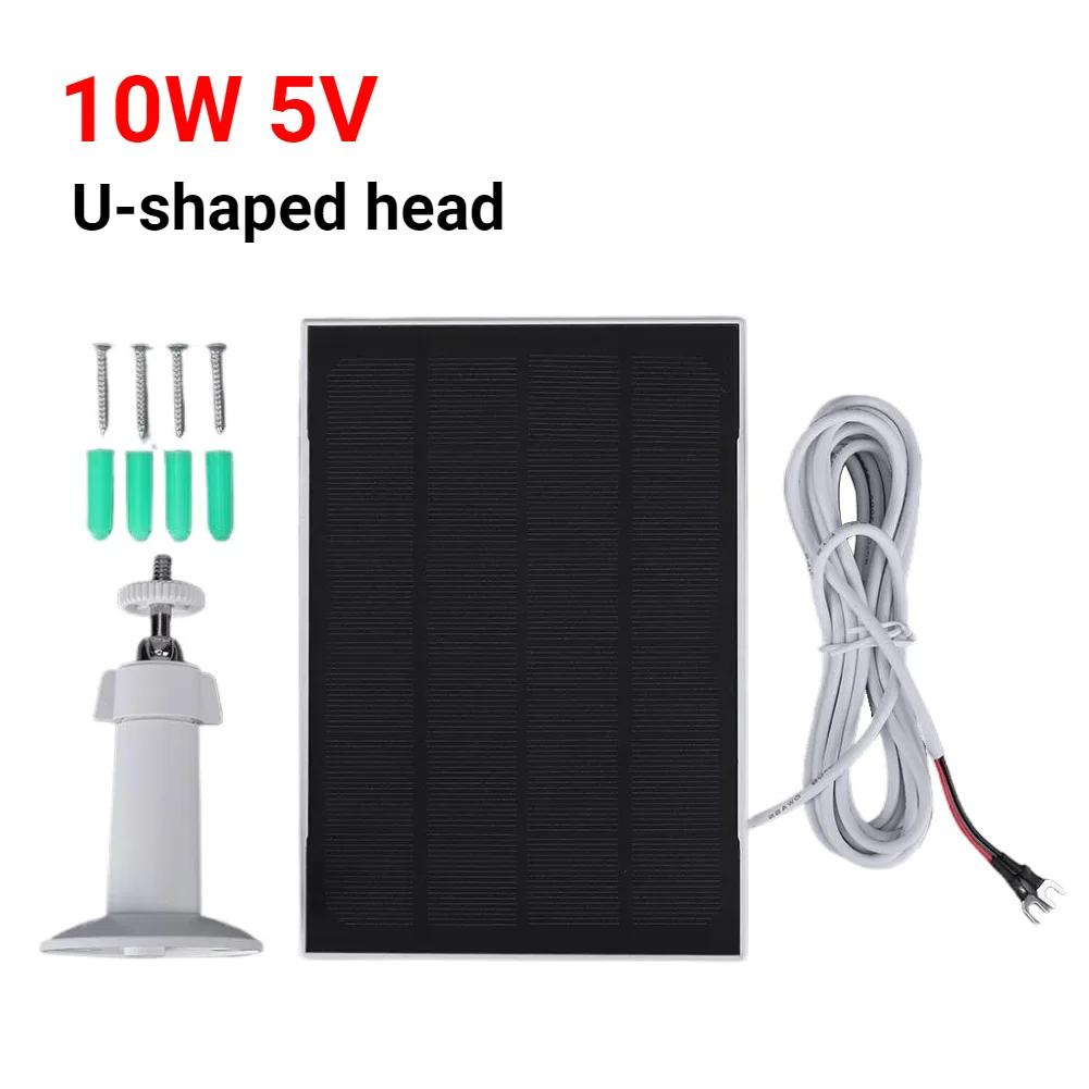 10 Вт 5 В Солнечная панель Регулируемое настенное крепление Солнечная панель Micro USB Type C U-образная Беспроводная камера видеонаблюдения Комплект солнечной панели Зарядное устройство