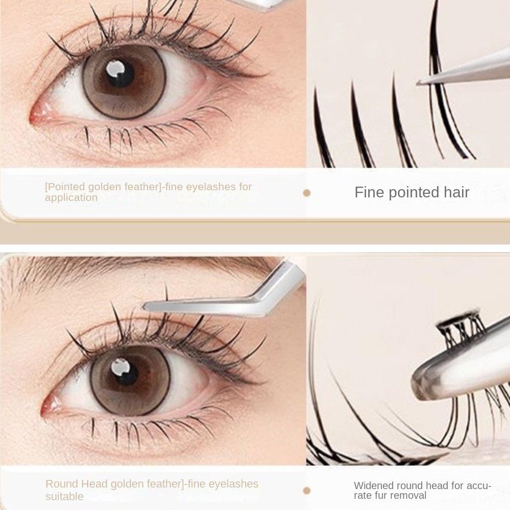 Tweezers Fake Eyelashes Extensions Anti-static Eyelash Extension Tweezer Eyelash Tweezers Women