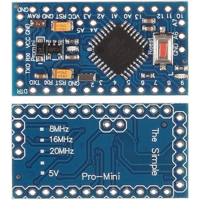 PRO Mini Atmega328P-AU 5V/16MHz Плата разработки Микроконтроллер с загрузчиком и штырьковыми разъемами для Arduino