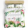 Nordic Style Pink Flamingo Duvet Cover Bed Bedding Set Home Textile Quilt Cover Pillowcases Bedroom Double Bedding Set No Sheet