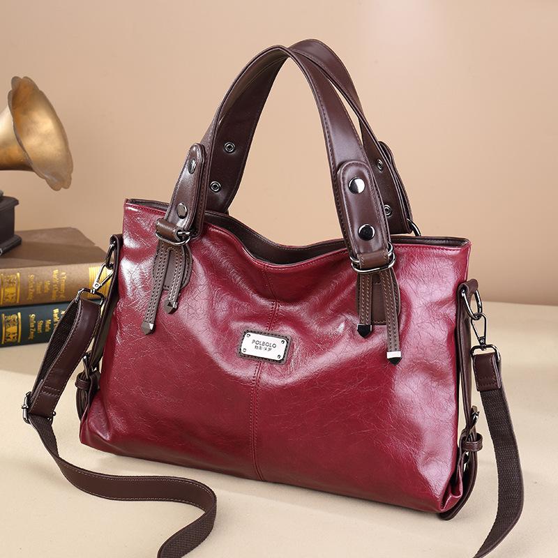 Simple Women's New Bag Large Capacity Handbag Women's Retro Commuting Fashionable and Versatile Single Shoulder