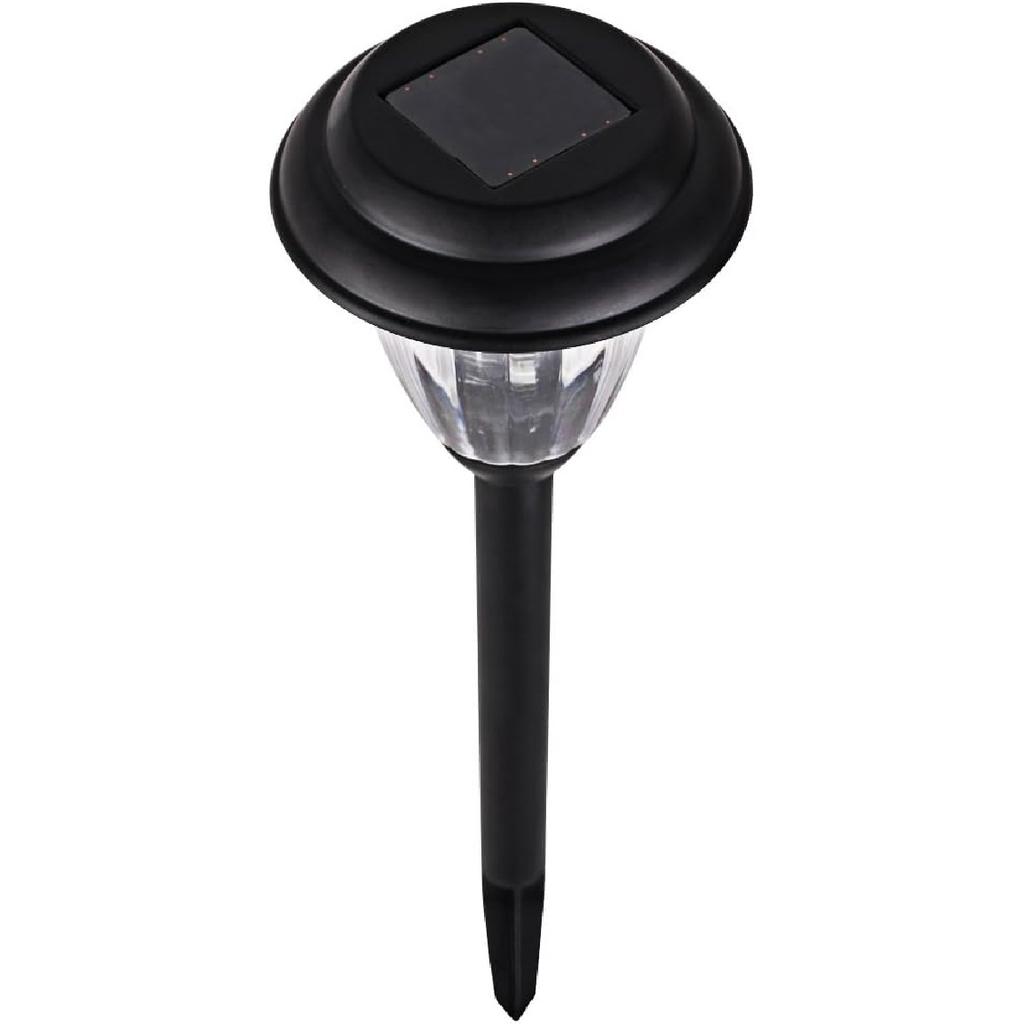 Solar Outdoor Pathway Lights Matt Black Stainless Steel Painted LED Lights for Garden Landscape Path Yard Driveway (black-8pack)