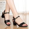 Summer Thick Heel Sandals Women Fashion Peep Toe High Heel Shoes