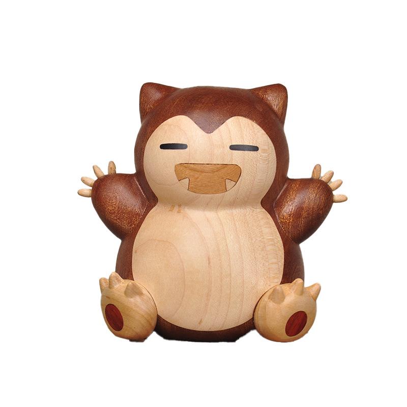 Creative Wooden Crafts: Little Prince Hippo Wood Ornament with Solid Wood Base