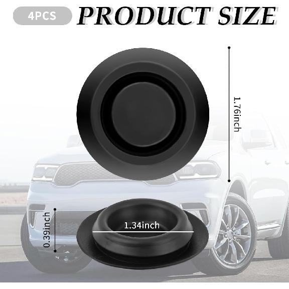 4PCS Round Car Floor Drain Plug,Rubber Plugs OEM 55177482AA for Water&Dust Resistant,Professional Car Accessories Compatible with Jeep Grand Cherokee