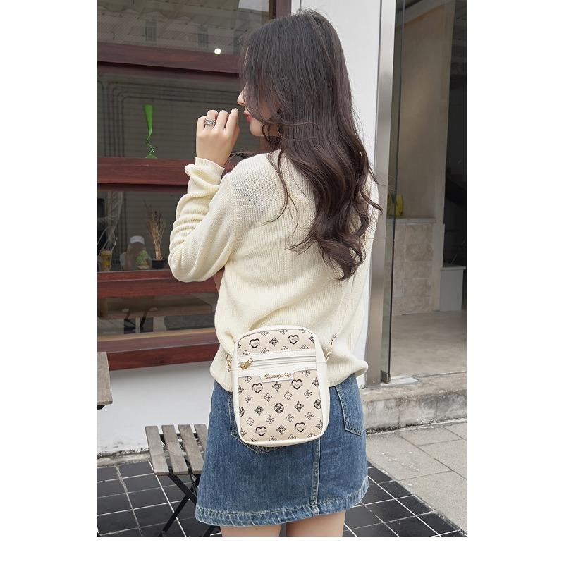Printed Mobile Phone Bag Small Square Bag Deluxe Women's Shoulder Bag