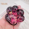 Clear Cat Paw Squeeze Toy Anxiety Stress Relief Glitter Kitten Paw Pinch Sensory Toy Kids Teens Adults Soft Stress Ball Animal Paw Fidget Toy