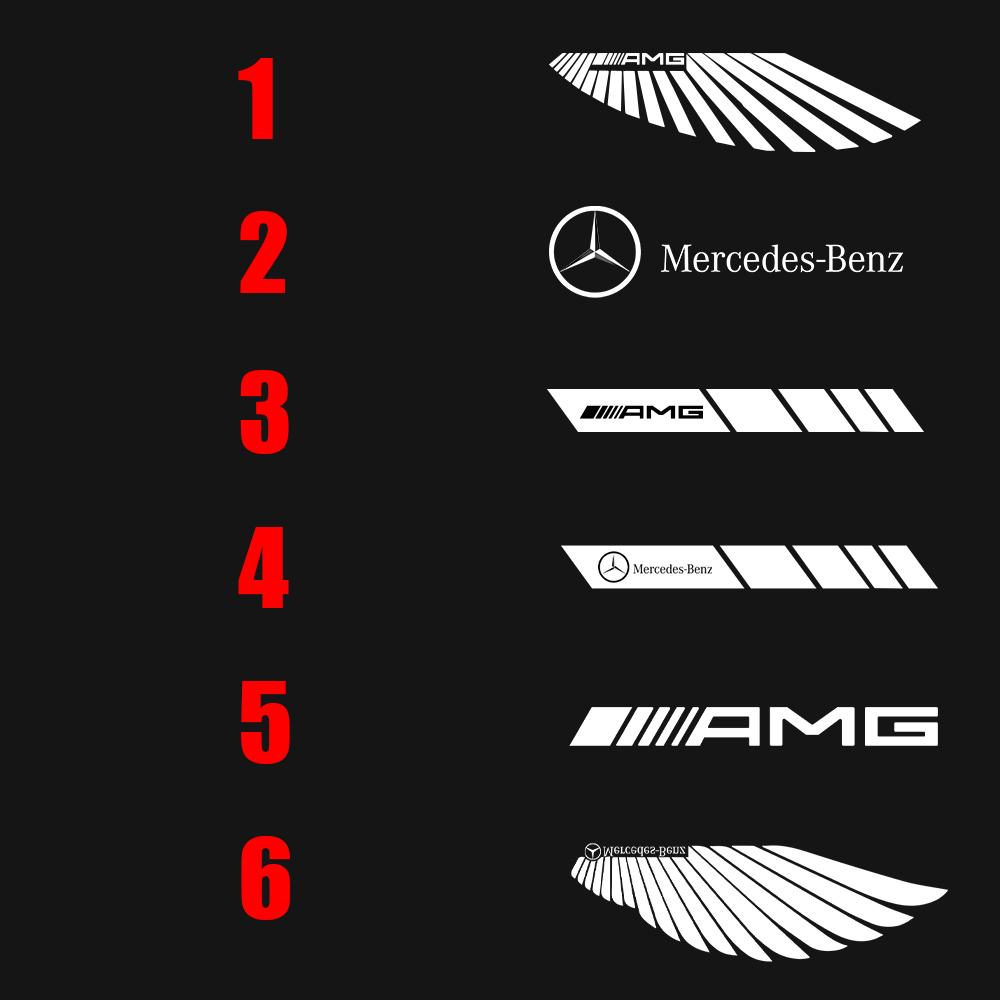 Hot Car Sticker 2PCS Car Angel Wings Projector Rearview Mirror Carpet Lamp Led Welcome Light Atmosphere Lights for Mercedes Benz