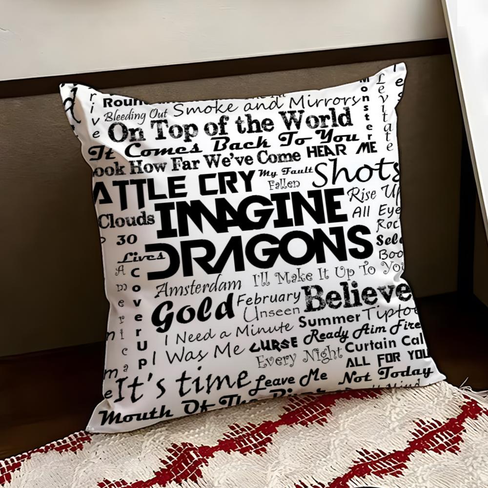 IImagine DDragons Cushion Cover Reversible Soft Durable Pillow Cover Home Car MultiScene Use for Daily Comfort