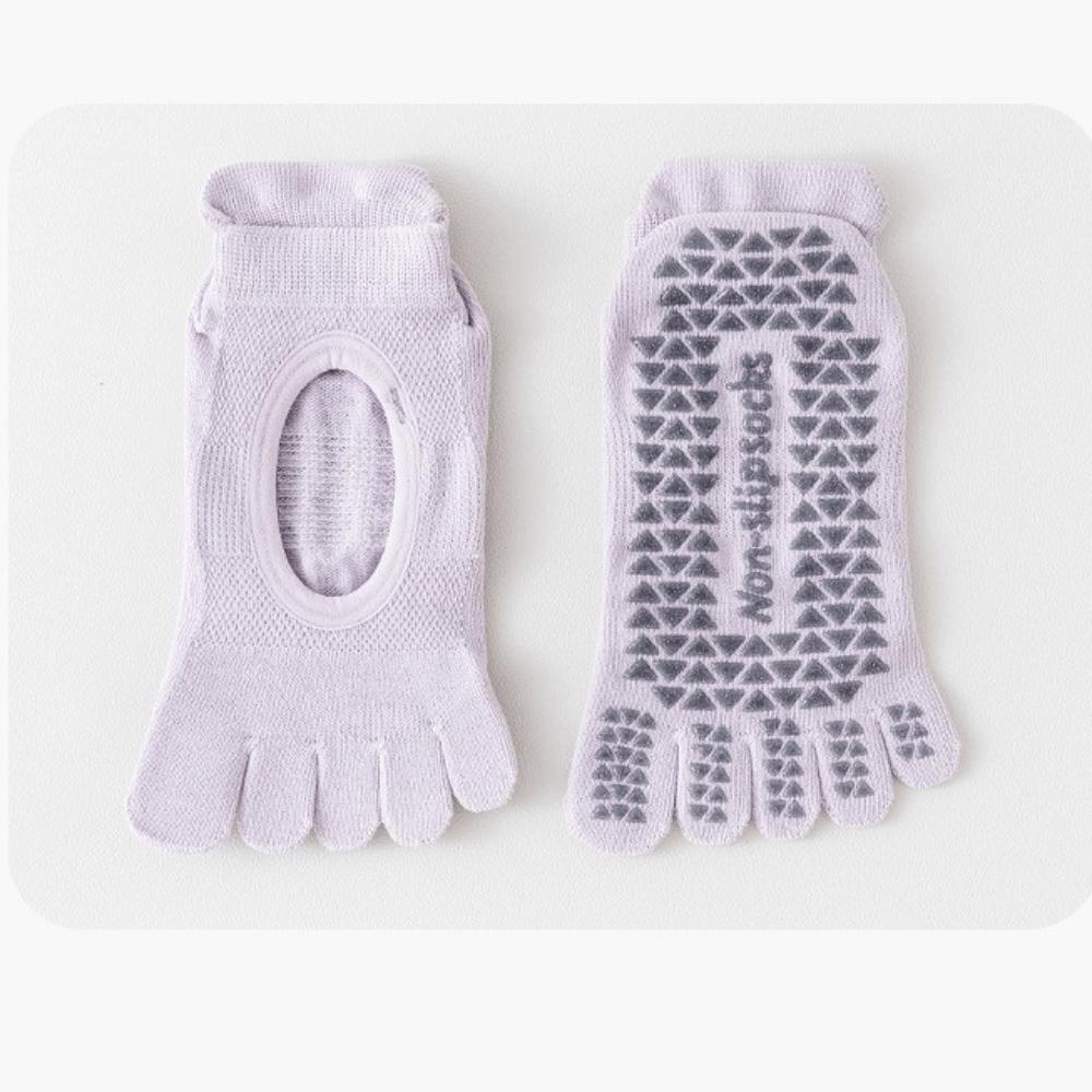 Breathable Pilates Yoga Socks Mesh Ballet Boat Socks New Five Finger Socks  for Dance Practice