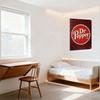 Vintage Dr Pepper Metal Tin Sign Distressed Maroon Background Cracked Texture with Rivets Decor for Man Cave Bar Home Cafe
