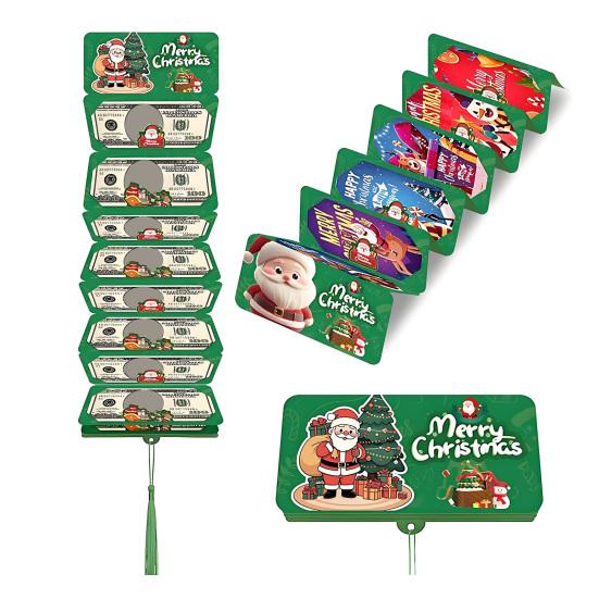 Рождественский сюрприз держатель для денег с конвертами держатель для наличных подарочных карт с 10 слотами DIY праздничный денежный конверт для мужчин женщин детей