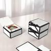 20 шт. коробок для подарков с черной лентой, подарочные коробки, простые квадратные коробки для угощений, подарочные коробки для вечеринок, упаковочная коробка для ювелирных изделий своими руками