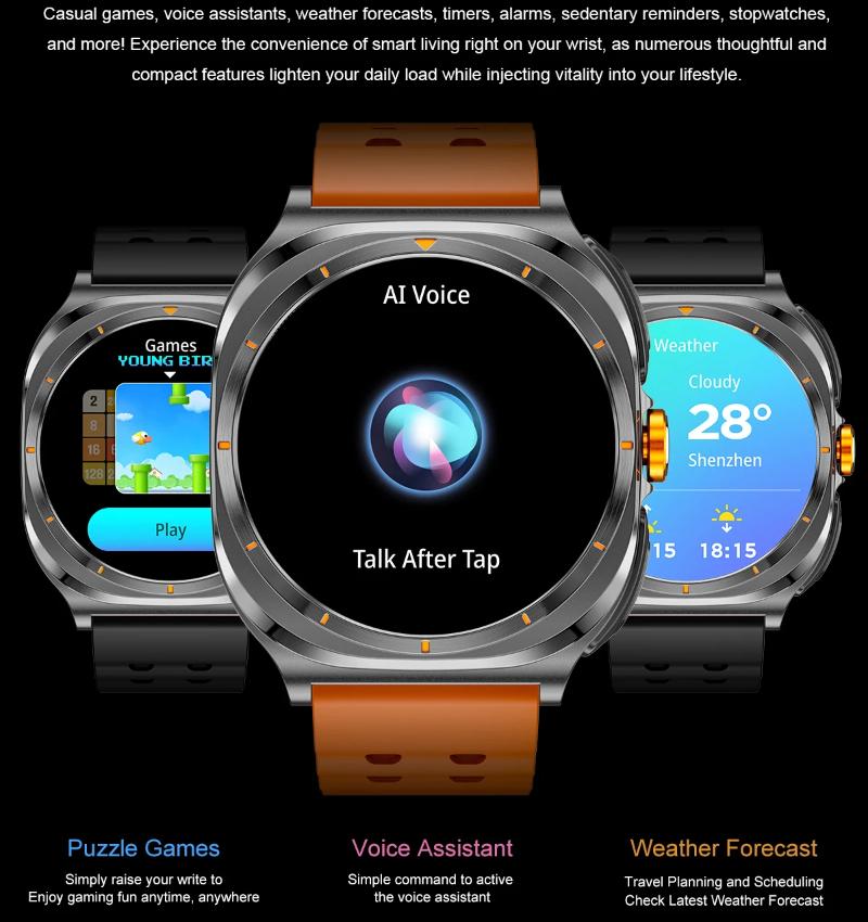 2025 New TWS Smart Watch 2 In 1 With Earphone BT Call Men Watches GPS Track Monitor Play Sport Music SmartWatch For Android IOS