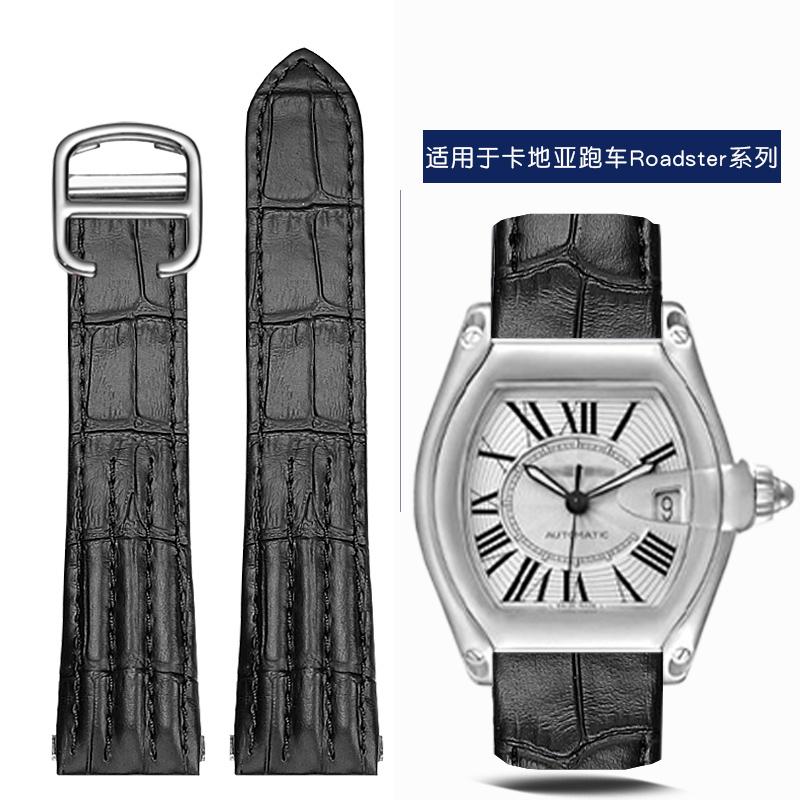 19 мм 20 мм Для Cartier Roadster W6206018 W6206017 Нейлоновый ремешок для часов Мужской Холст Быстрый Металлический адаптер Кожа коровы Аксессуары ремешка для часов