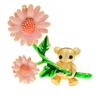 New Cute Bear Swing Brooch Kitty Pin Animal Fashion Jewelry Cartoon Style Enamel Flowers Women Brooches 2 Colors Gifts