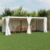 VidaXL Gazebo with Cream Curtains 6x3 M Steel, Garden Gazebo, Patio Gazebo, Garden Pavilion 4003920