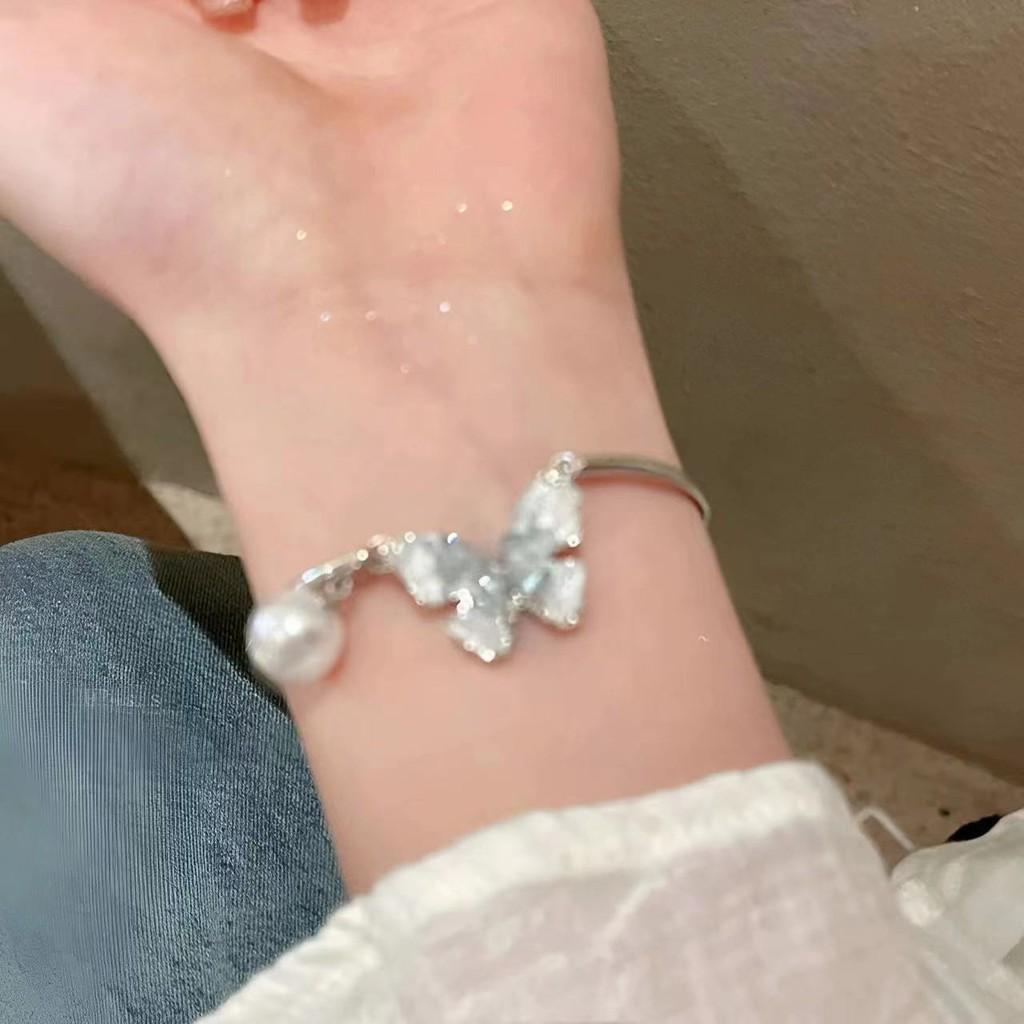 Изысканный ночной звездный циркониевый браслет для женщин элегантные посеребренные геометрические украшения для рук