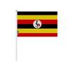 Drapeau Mini - Ouganda - 14 X 21 Cm - 100 Pièces - Polyester - Léger - Recto/verso