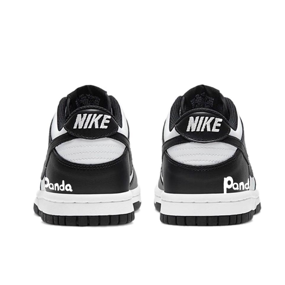 Nike Кроссовки Dunk SB Кожаные Устойчивые к истиранию Низкие Скейтбордические Унисекс Черно-белые DD1391-100(Команда641-)