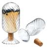 2pcs Helix Shaped Glass Matches Cloche Decorative for 4 Inch Candle Matches Trendy Fireplace Display,Not Include Matches