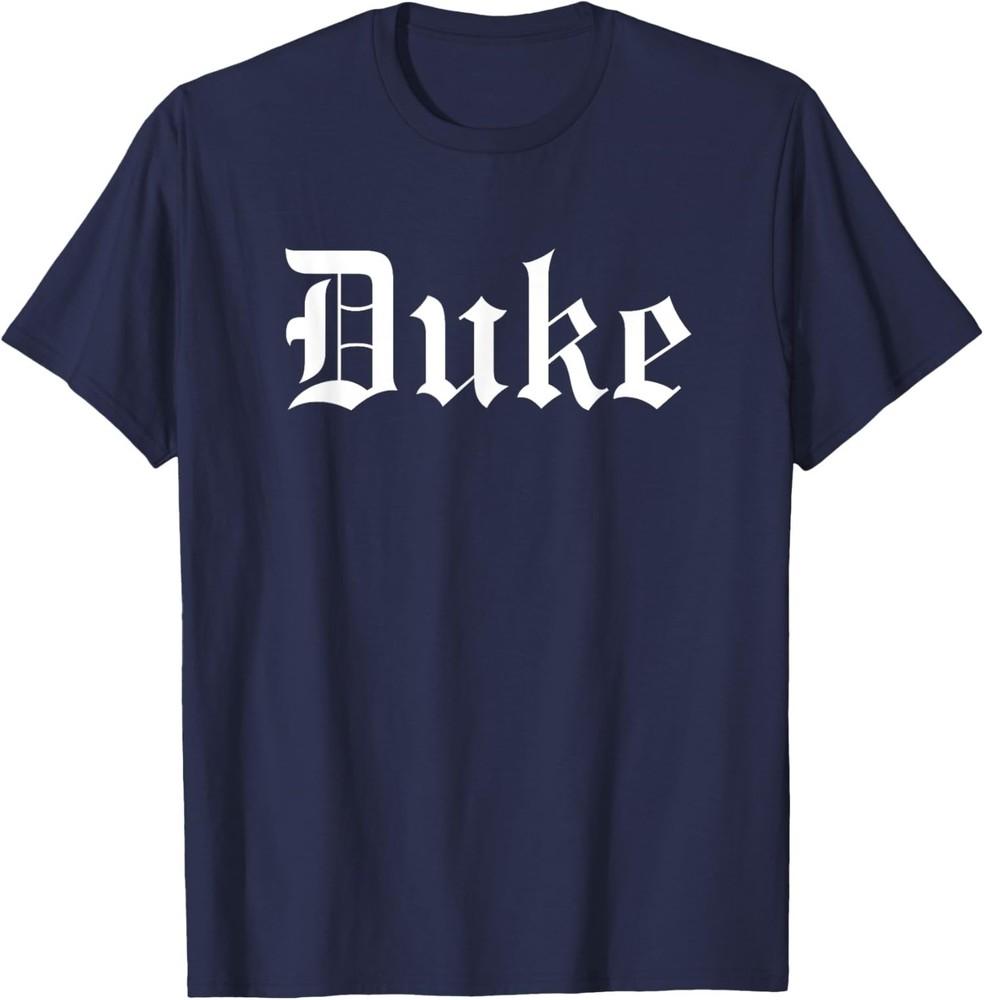 Duke Unisex Classic Fit Modern Letter Print Unisex TShirt