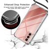 Coque de protection - BOOLING - pour Samsung Galaxy M13 - Transparent - Souple - Antichoc avec bandoulière rouge