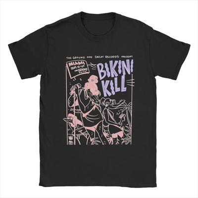Мужская футболка Bikini Kill из чистого хлопка, забавная футболка с коротким рукавом и круглым вырезом, футболка в стиле Харадзюку, крутая повседневная уличная одежда
