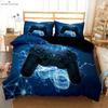 Пододеяльник с 3D-стереопечатью «Звездное небо», постельное белье, 100% полиэстер, пододеяльник, наволочка, комплект из трех предметов