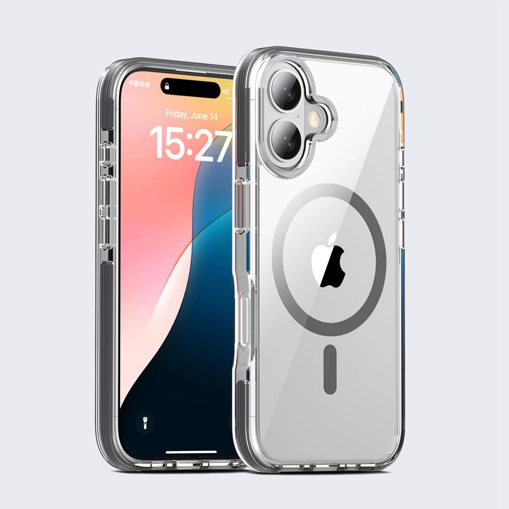 KEYSION Прозрачный чехол MagSafe для iPhone 16 15 Plus, цветной противоударный чехол для iPhone 16 Plus 15