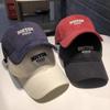 Korean Version of The Versatile Letter Brushed Baseball Cap for Autumn and Winter Street Fashion Student Couple's Curved Hat