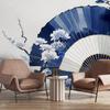 Wallpaper Blue Japanese Fan