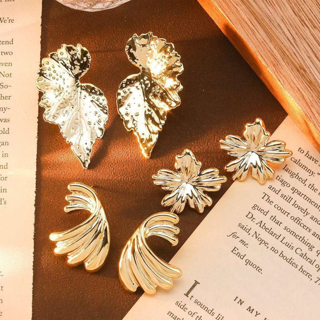 Преувеличенные серьги-листья и цветы Универсальные серьги с характером Модные Премиум серьги