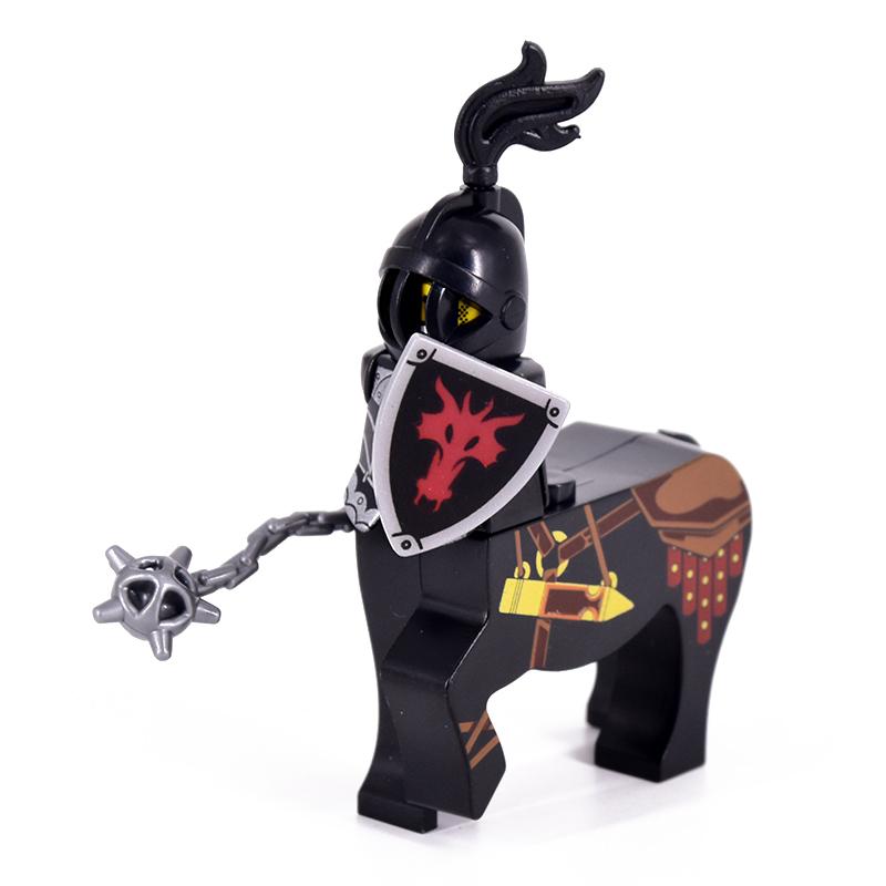 MOC Средневековые Кентавры Рыцари мини Экшн-фигурки Строительные блоки Властелин Колец Конные Солдаты Кирпичики детские Игрушки Подарки