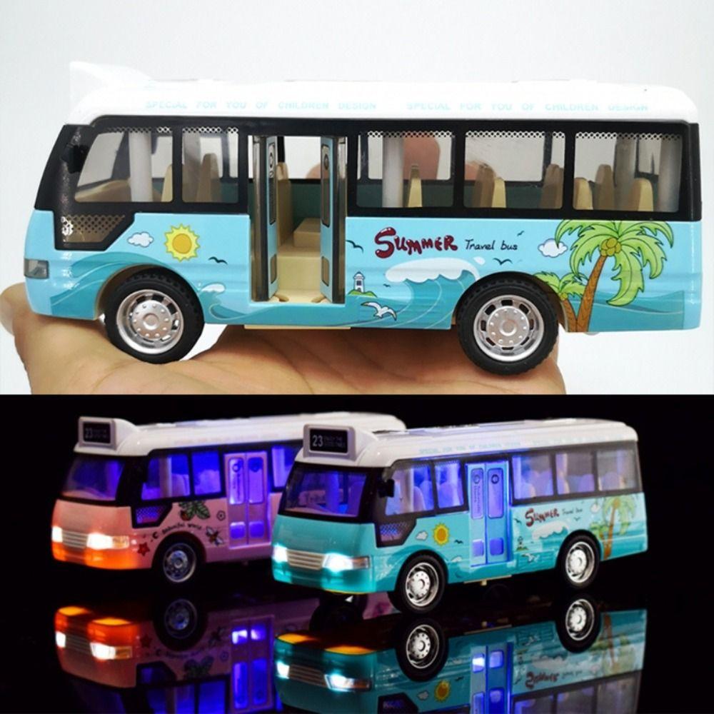 ABS Tour Bus Model Exquisite Bus Toy Model Model bus Toy Car Diecasts Toy Gifts For Kids