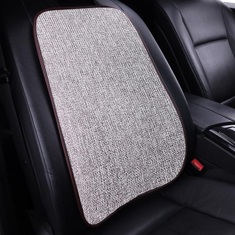 Чехол на подушку сиденья автомобиля, всесезонный, универсальный, льняной, противоскользящий, дышащий, внутренняя подушка для мужчин и женщин, передняя и задняя подушка для спинки сиденья автомобиля