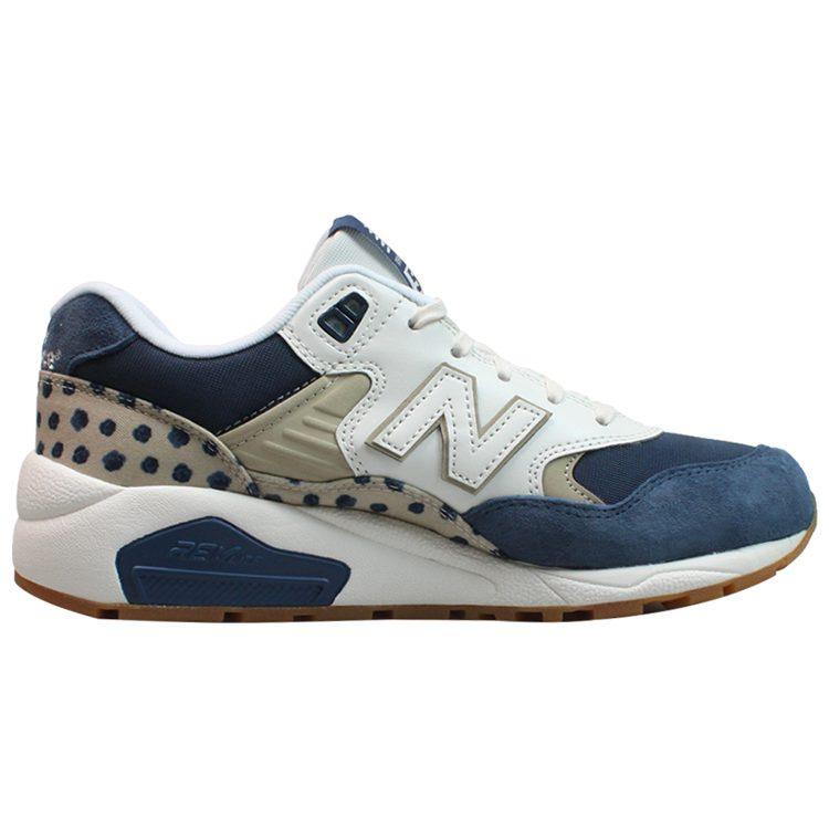 New Balance NB 580 Амортизирующие Низкие Марафонские Беговые Кроссовки Женские Темно-синий Белый WRT580KN