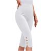 Women's Solid Color Slim Fit Sporty Seven-Quarter Pants