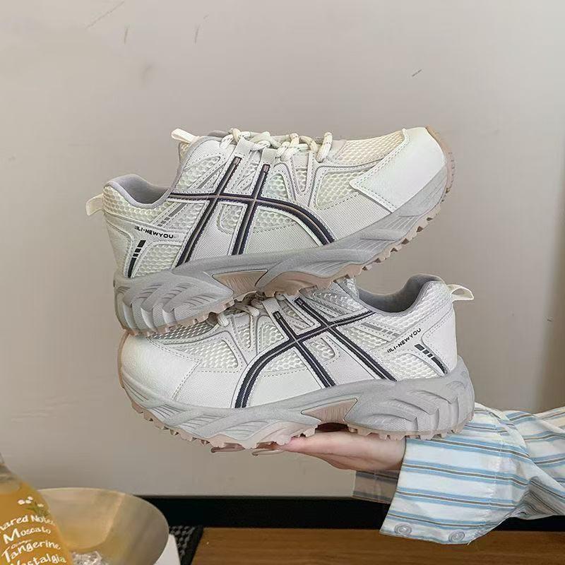 Женские кроссовки «папины кроссовки» новая осенняя повседневная обувь сетчатая дышащая толстая подошва увеличивающая рост повседневные нишевые спортивные кроссовки