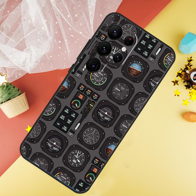 Чехол-панель приборов в стиле кабины самолета для Samsung Galaxy S22 S23 S24 Ultra S8 S9 S10 Plus Note 10 20 Ultra S20 S21 FE