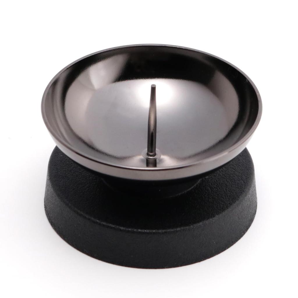 Safe and Secure Small Moe Candlestick, Black, Mini Candle, 166-41, Tokai Seiro, Made in Japan, Full Burning, Candle Holder